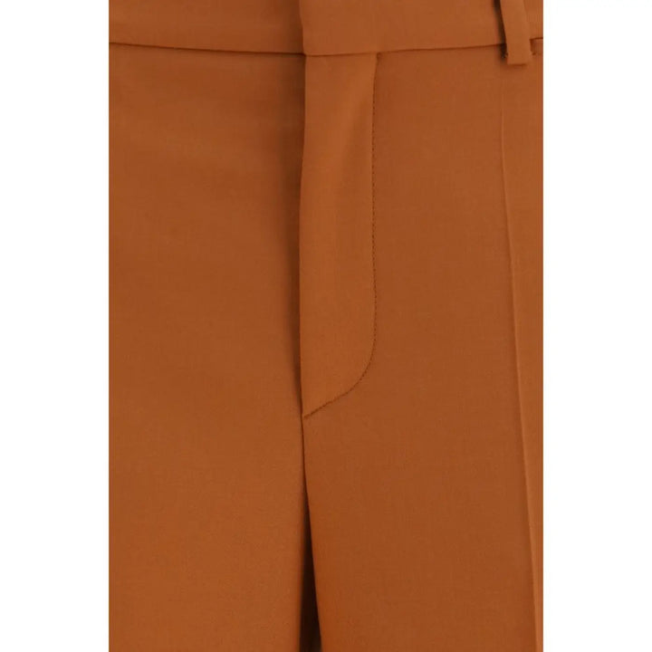 Chloé Orange Cotton Flared Pants