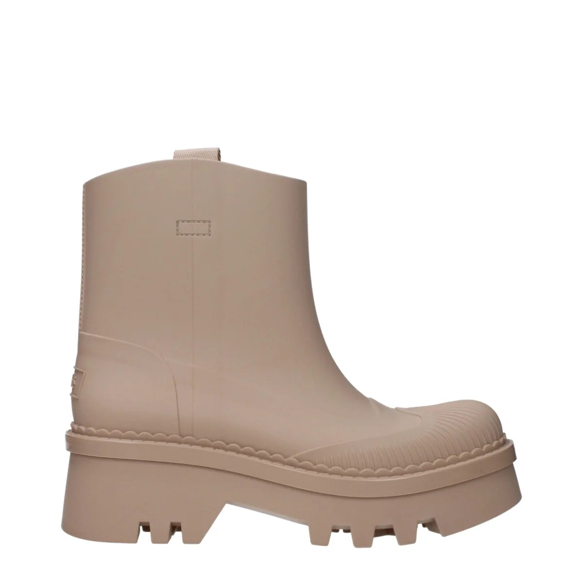 Chloé Pink Rubber Ankle Boots CHC23A904FP26G with Back Logo
