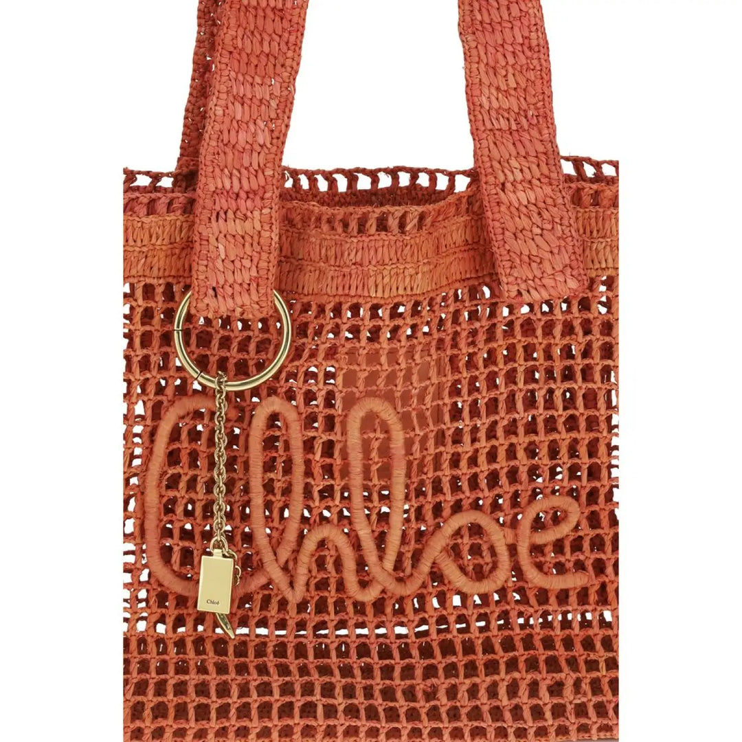 Chloé Red Raffia Shoulder Bag