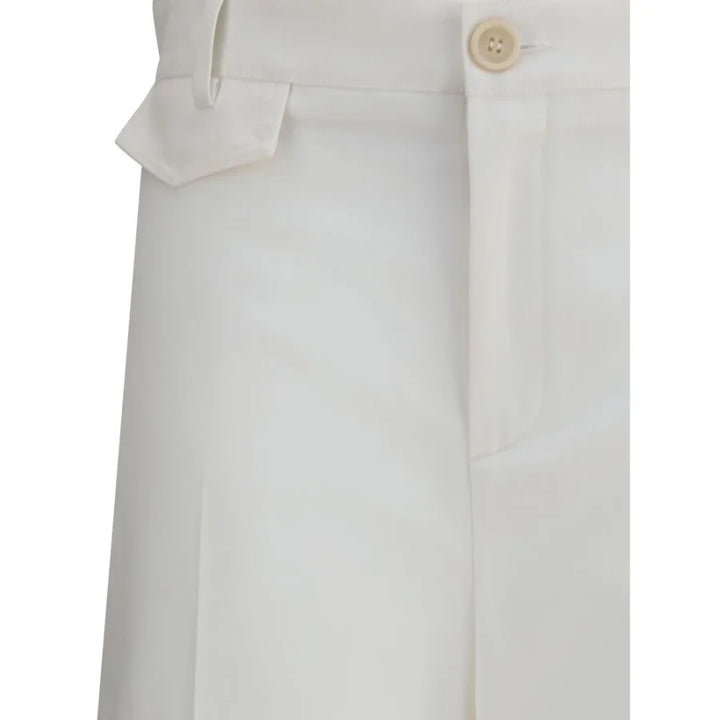 Chloé White Cotton Flared Pants