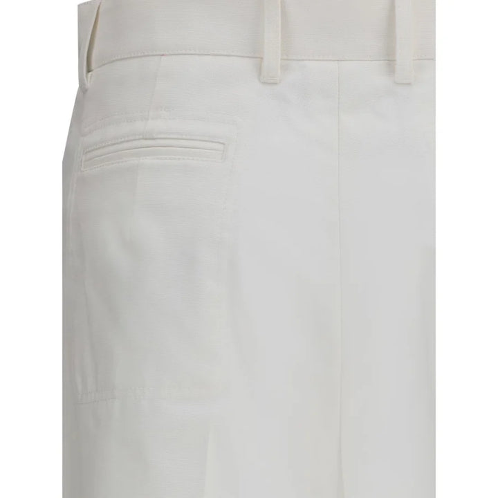 Chloé White Cotton Flared Pants