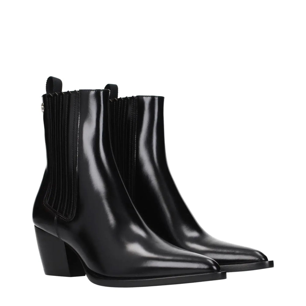 Christian Dior Black Leather Ankle Boots
