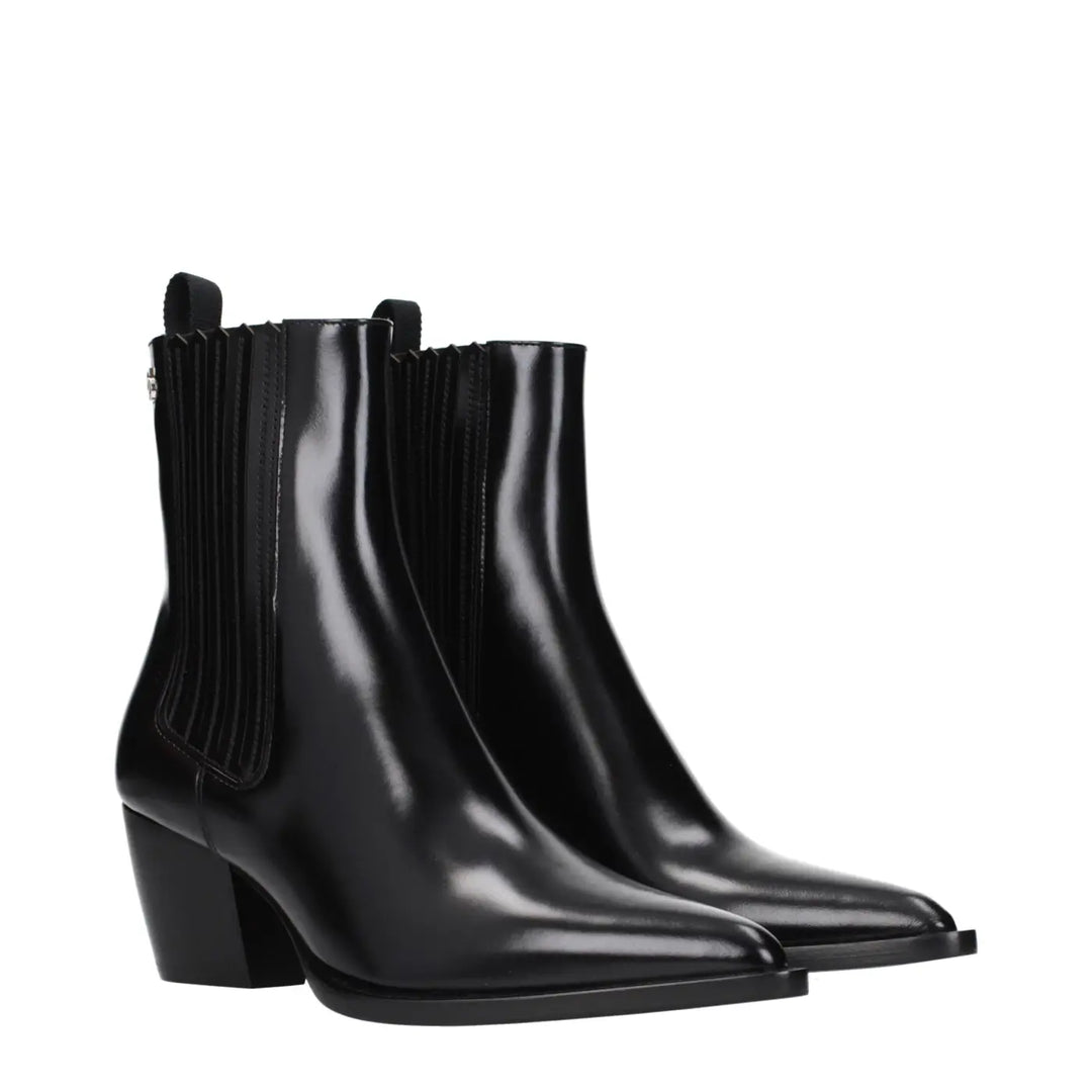 Christian Dior Black Leather Ankle Boots