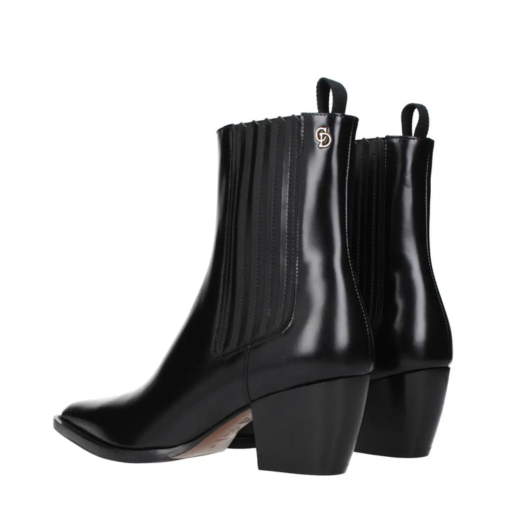 Christian Dior Black Leather Ankle Boots