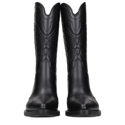 Christian Dior Black Rubber Boots with Iconic Side Logo