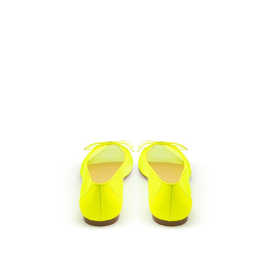 Christian Louboutin Yellow Mesh Ballet Flats