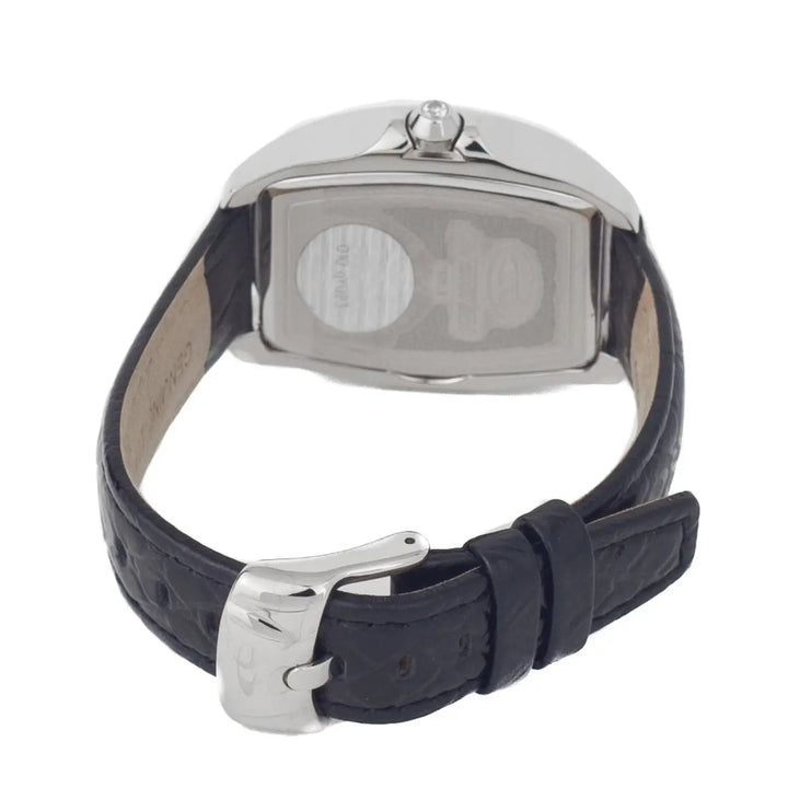 Chronotech Black Leather Dress Watch