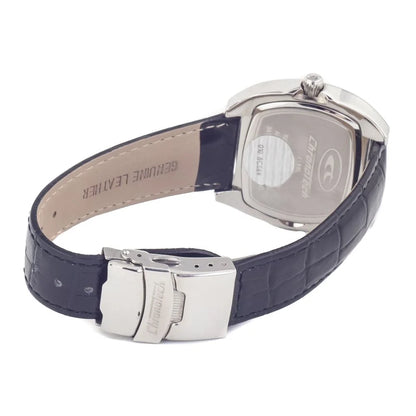 Chronotech Black Leather Dress Watch