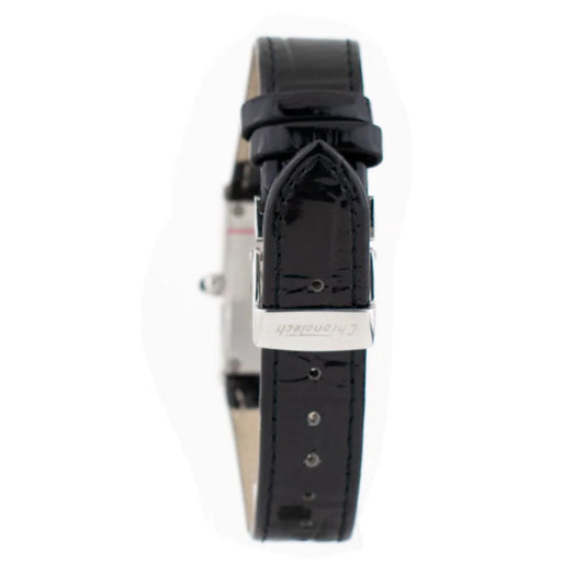 Chronotech Black Leather Dress Watch