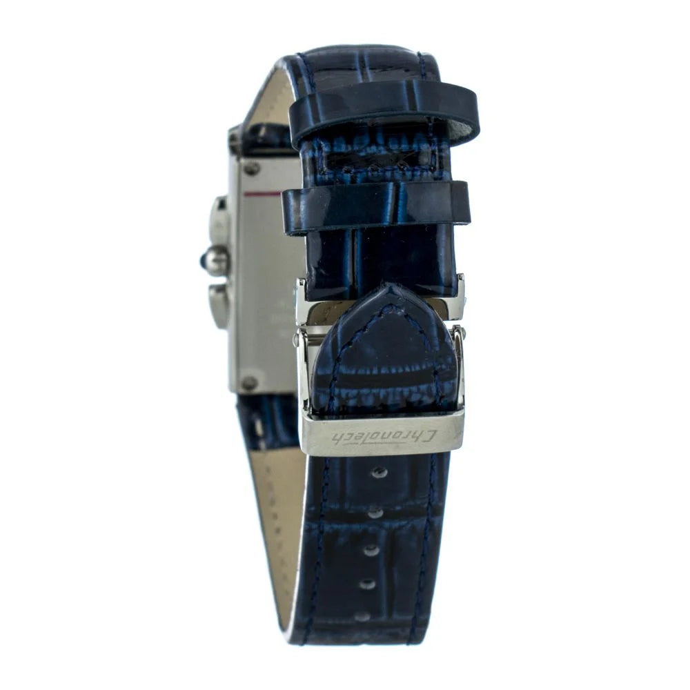 Chronotech Blue Leather Dress Watch