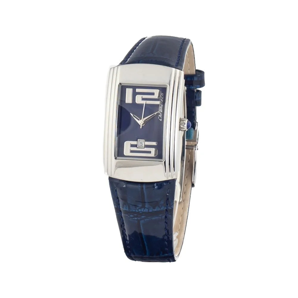 Chronotech Blue Leather Dress Watch