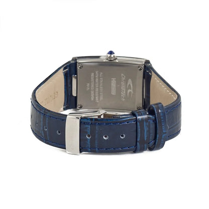 Chronotech Blue Leather Dress Watch