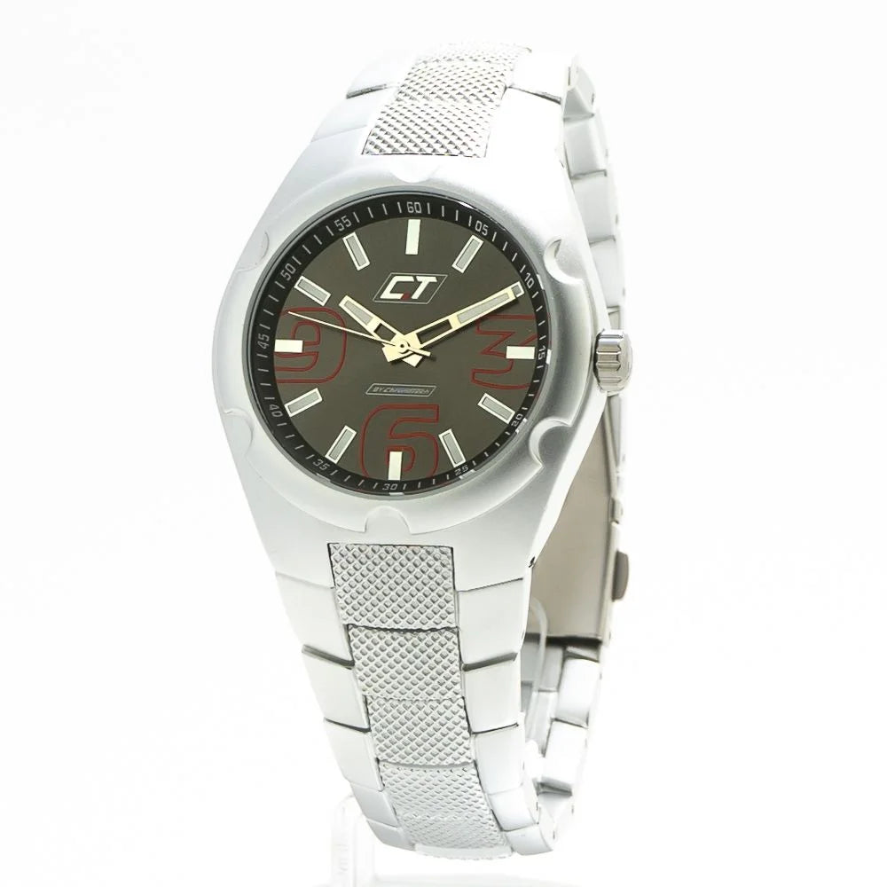 Chronotech Gray Aluminum Dress Watch with Mineral Glass and 39MM Dial
