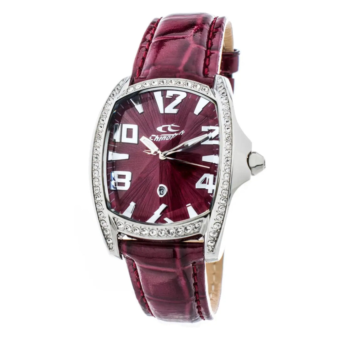 Chronotech Multicolor Leather Dress Watch