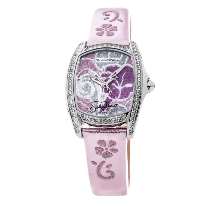 Chronotech Multicolor Leather Dress Watch