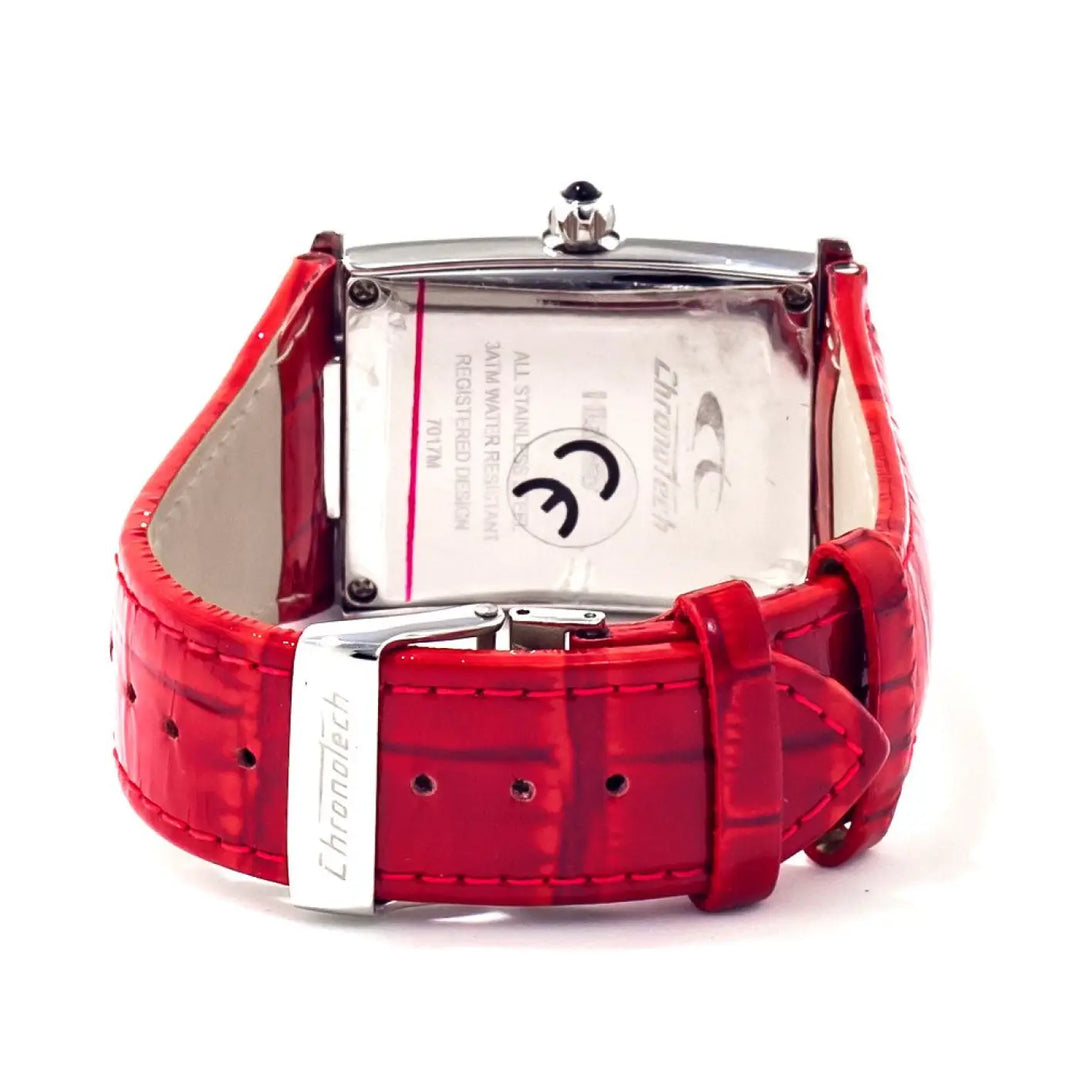 Chronotech Multicolor Leather Dress Watch