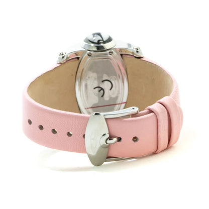 Chronotech Multicolor Leather Dress Watch Pink Dial Silver Steel 33mm