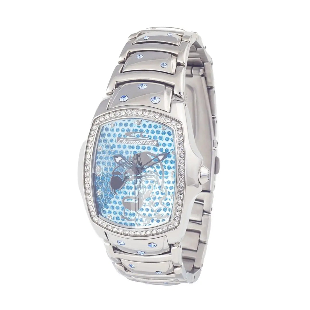 Chronotech Silver Stainless Steel Dress Watch