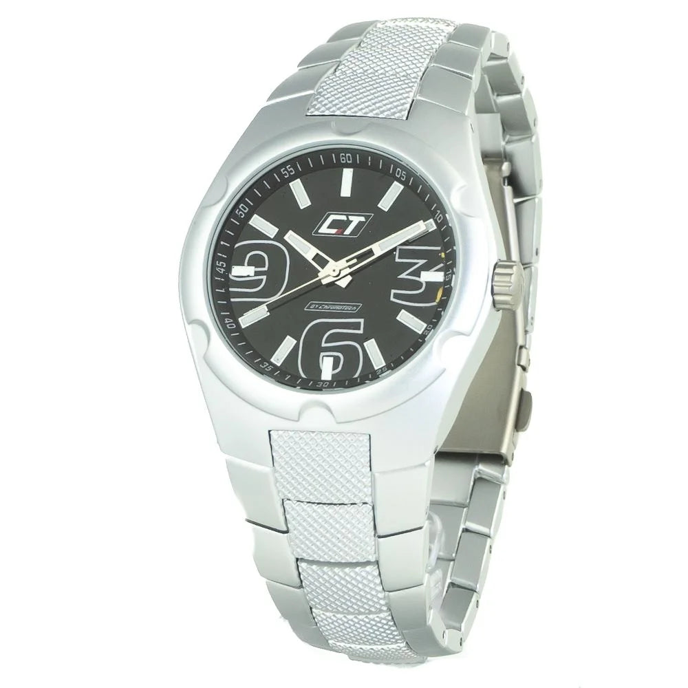 Chronotech Silver Stainless Steel Dress Watch