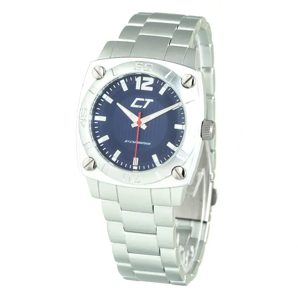 Chronotech Silver Stainless Steel Dress Watch