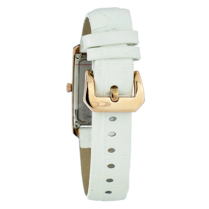 Chronotech White Leather Dress Watch