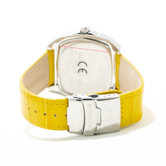 Chronotech Yellow Leather Dress Watch