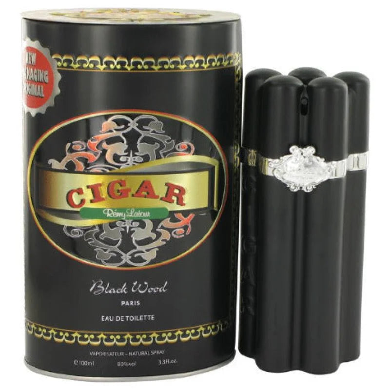 Cigar Black Wood Eau de Toilette Spicy Freshness for Modern Man Men’s Cologne Remy Latour