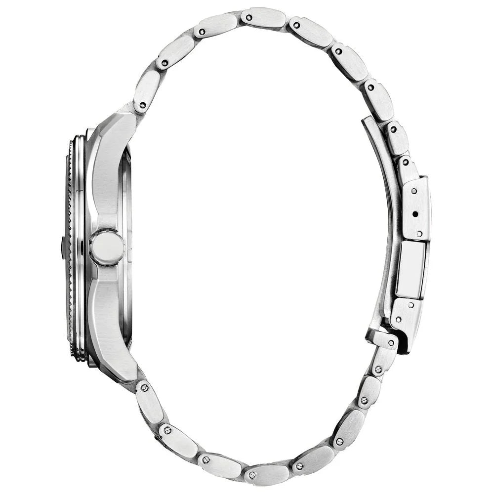 Citizen Gray Stainless Steel Solar Watch 42MM Black Dial 10ATM