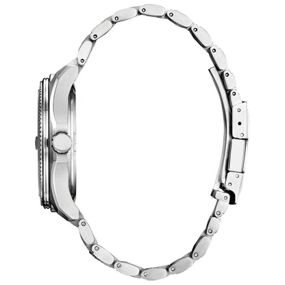 Citizen Gray Stainless Steel Solar Watch 42MM Black Dial 10ATM