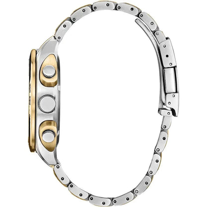 Citizen Gray Stainless Steel Watch with Blue Dial and Sapphire Glass