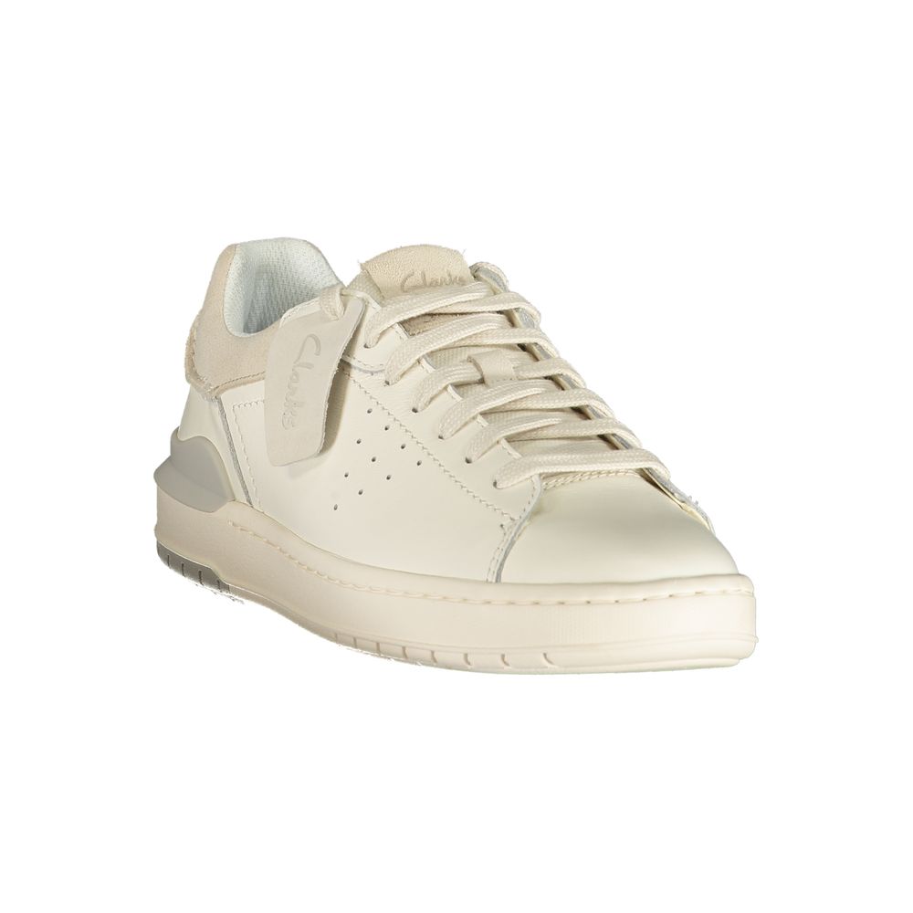 Clarks White Leather Men’s Sneaker
