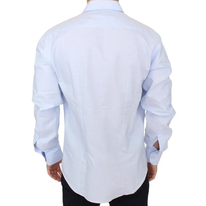 Class Roberto Cavalli Light Blue Cotton Button Shirt
