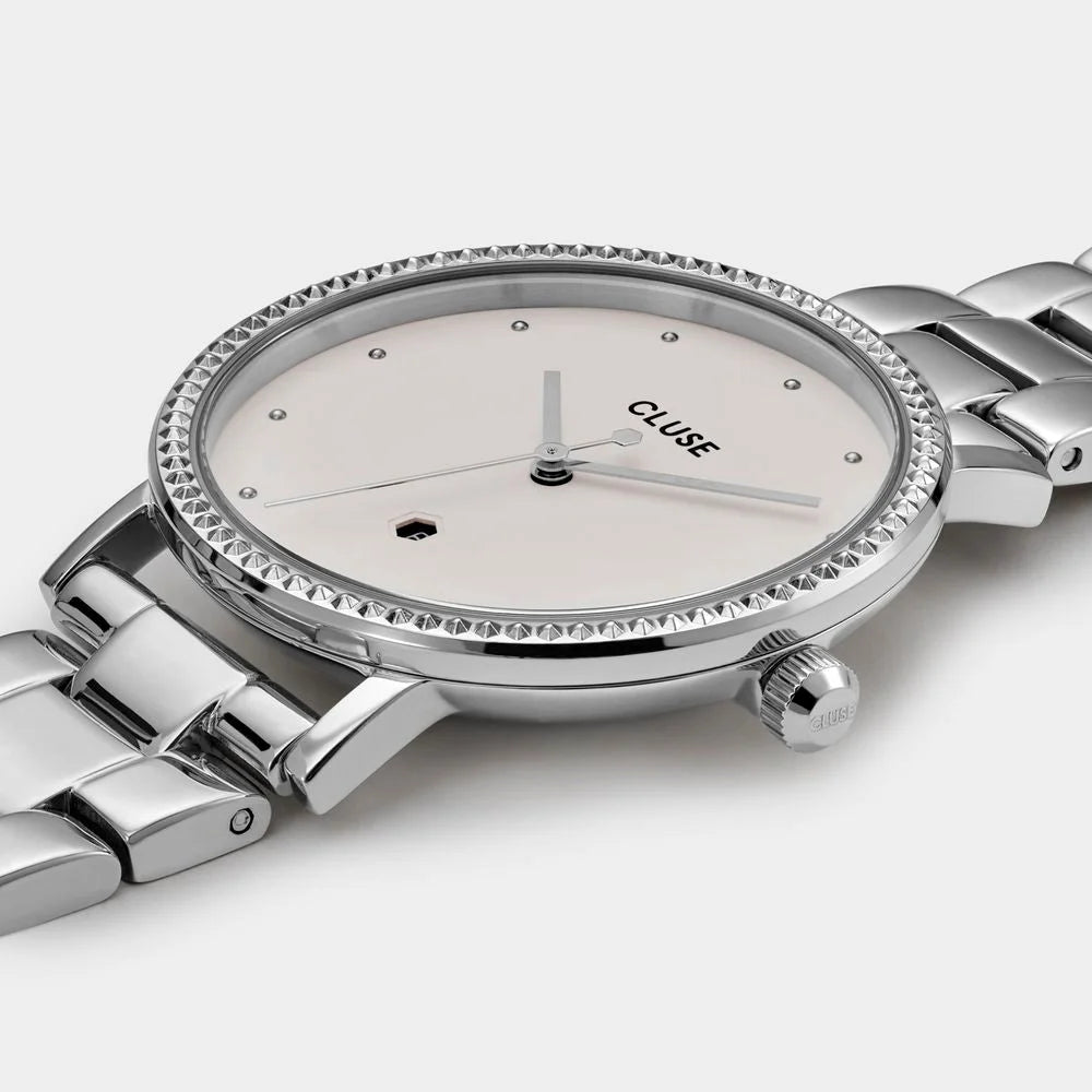 Cluse Silver Stainless Steel Dress Watch