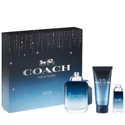 Coach Blue Toilette Spray Gift Set with Shower Gel for Men Men’s Sets