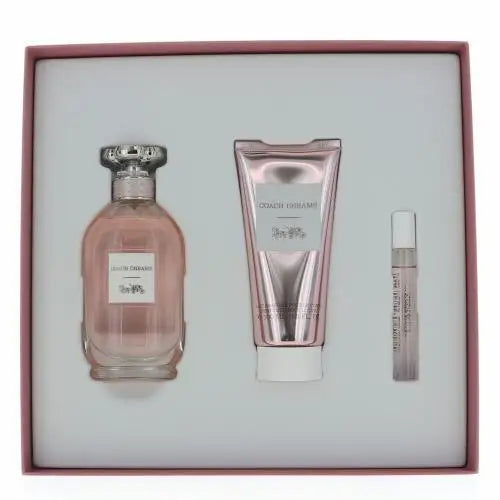 Indulge in Coach Dreams 3 Piece Gift Set with Captivating Parfum Spray Women’s Sets