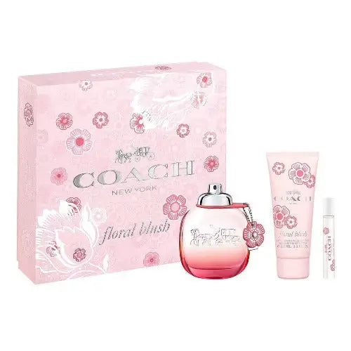 Indulge in Coach Floral Blush Parfum Spray and Body Lotion Gift Set Women’s Sets