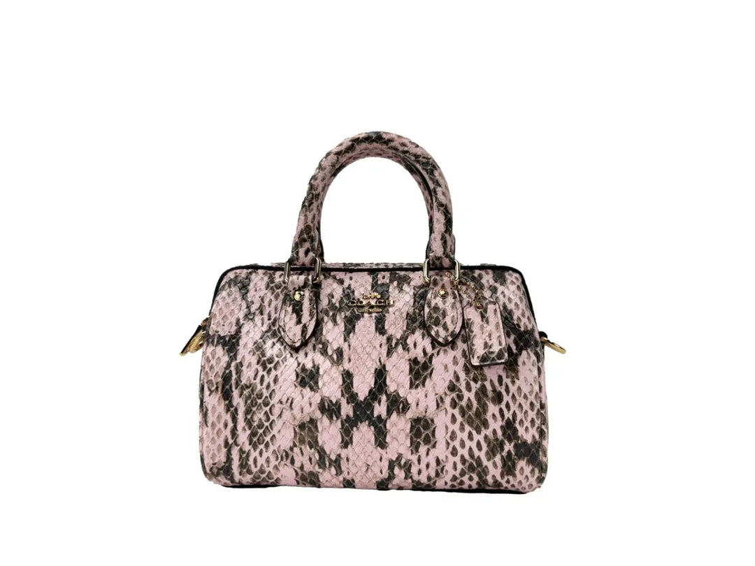 Coach Mini Rowan Snake Skin Crossbody Bag