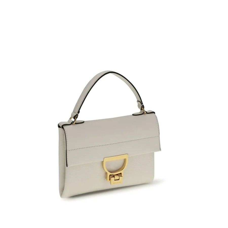 Coccinelle Beige Calf Leather Bos Taurus Handbag