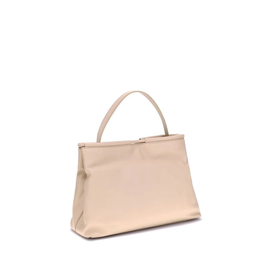 Coccinelle Beige Calf Leather Bos Taurus Handbag