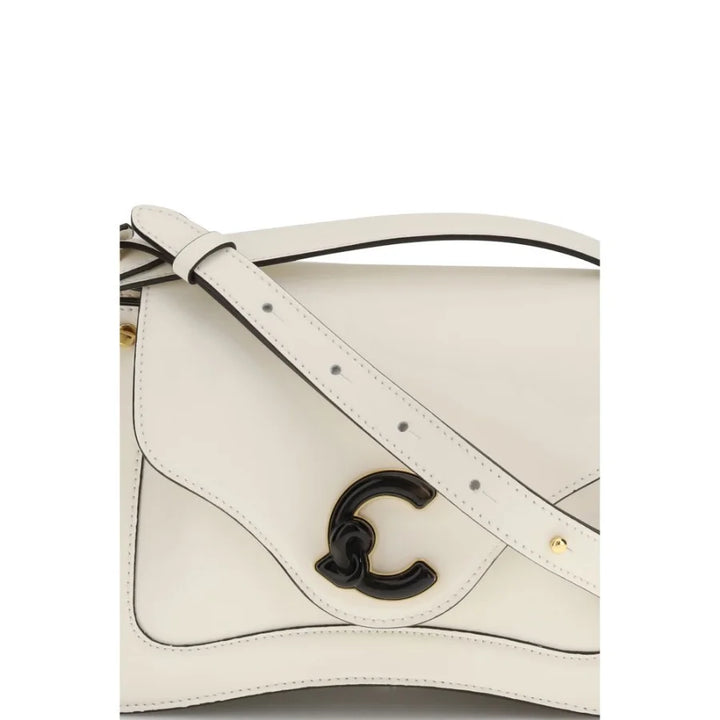 Coccinelle Beige Calf Leather Bos Taurus Shoulder Bag