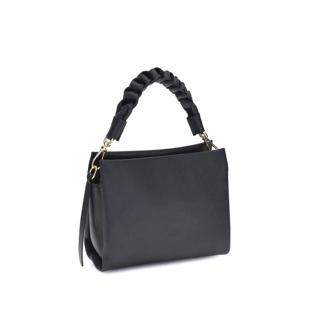 Coccinelle Black Calf Leather Bos Taurus Shoulder Bag