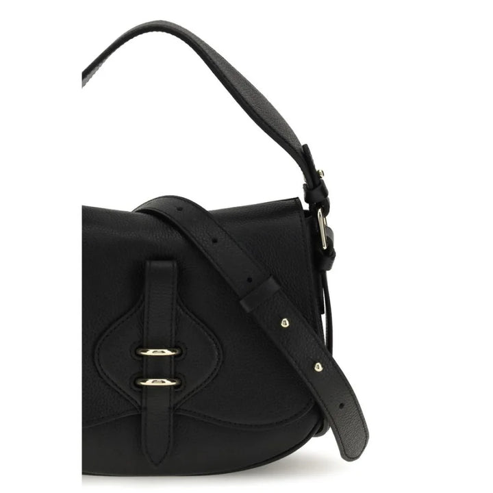 Coccinelle Black Calf Leather Bos Taurus Shoulder Bag