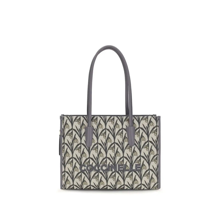 Coccinelle Gray Fabric Shoulder Bag