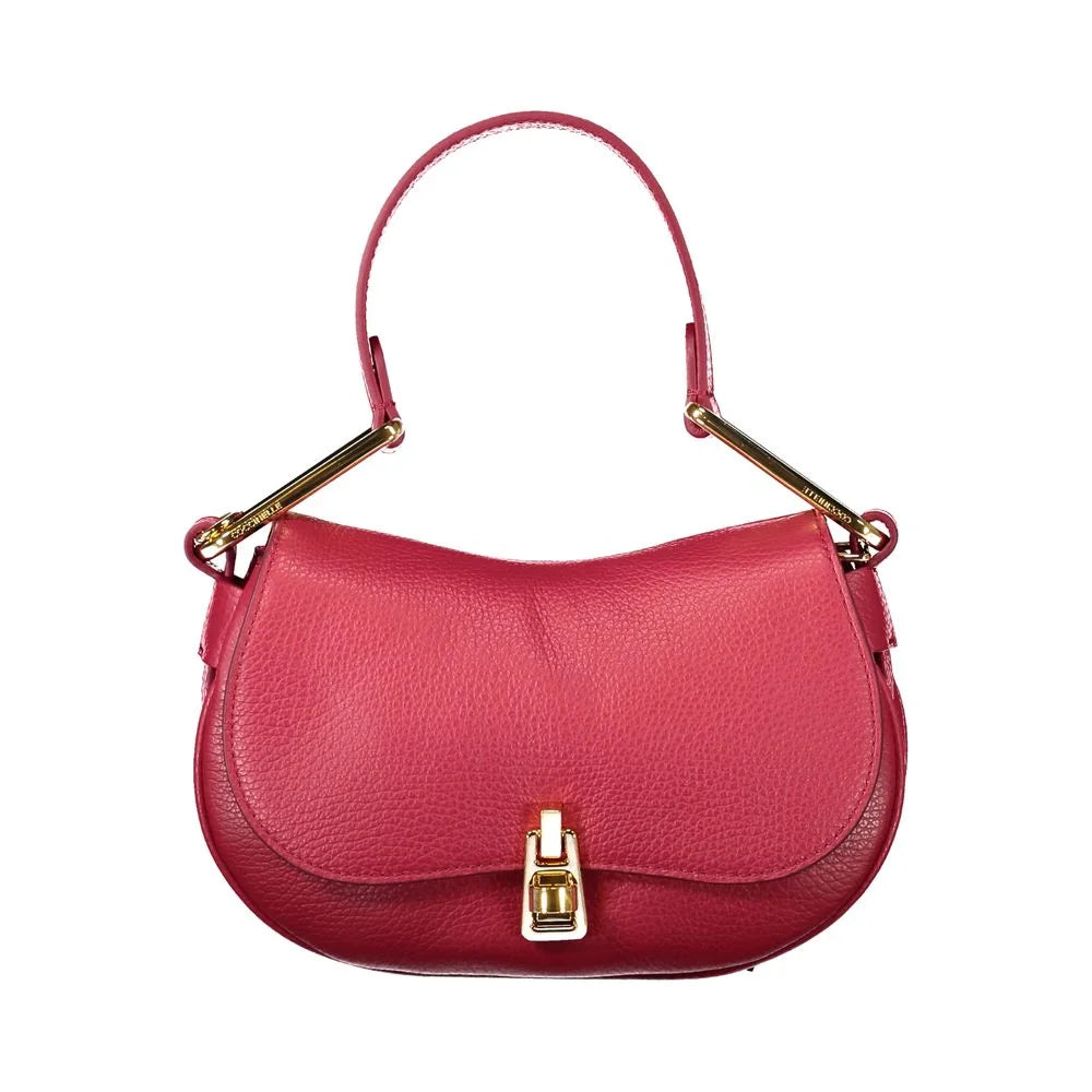 COCCINELLE Malory Bag Rosso Leather with Removable Shoulder Strap Coccinelle