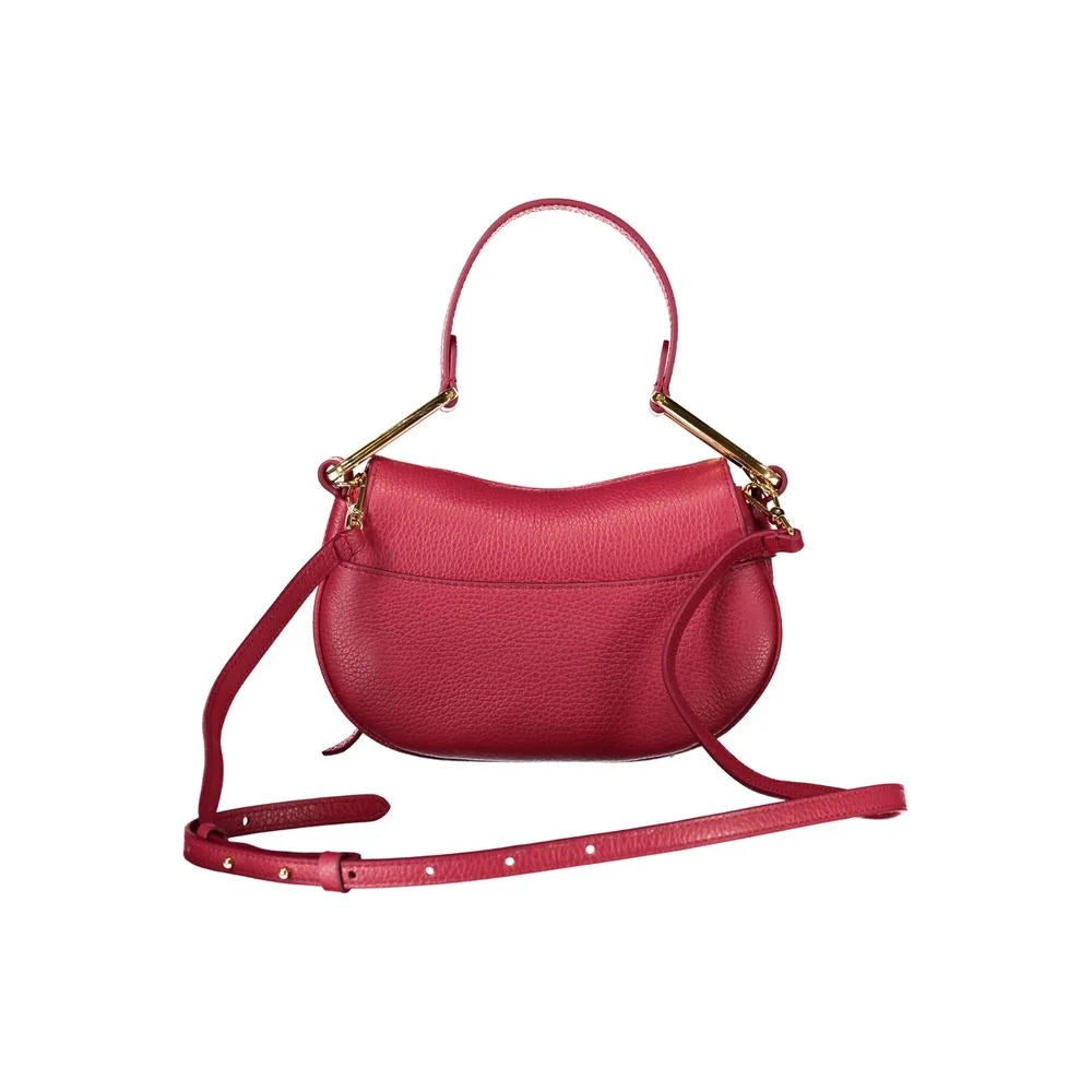 COCCINELLE Malory Bag Rosso Leather with Removable Shoulder Strap Coccinelle