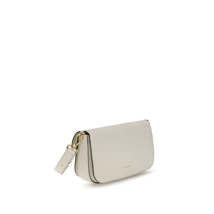 Coccinelle White Calf Leather Bos Taurus Shoulder Bag