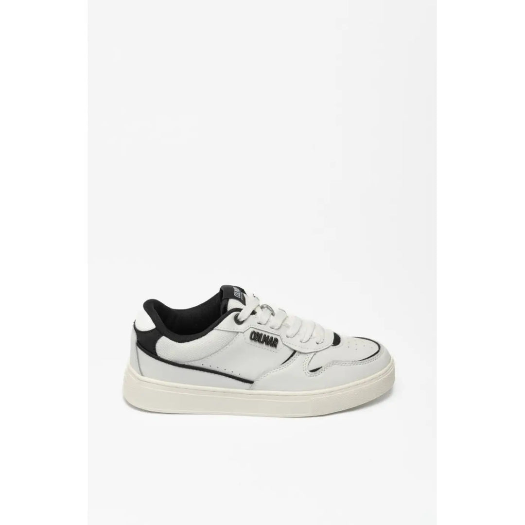 Colmar Black and White Leather Low Top Sneakers