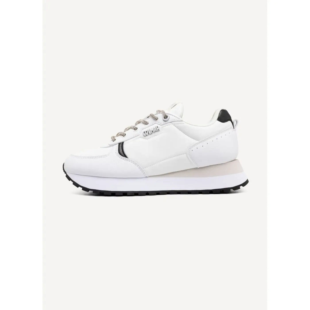 Colmar Black and White Polyethylene Athletic Sneakers