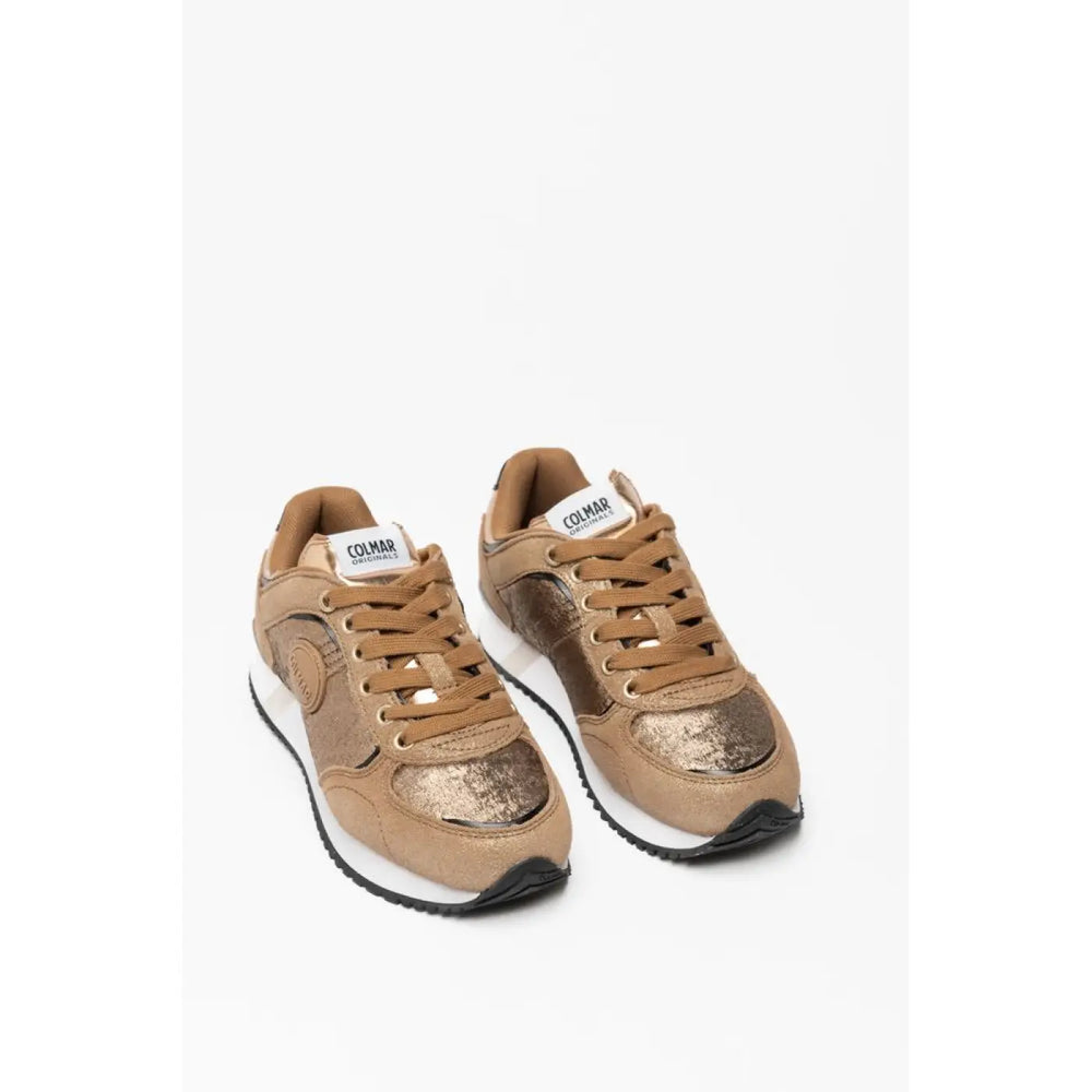 Colmar Bronze Leather Low Top Sneakers