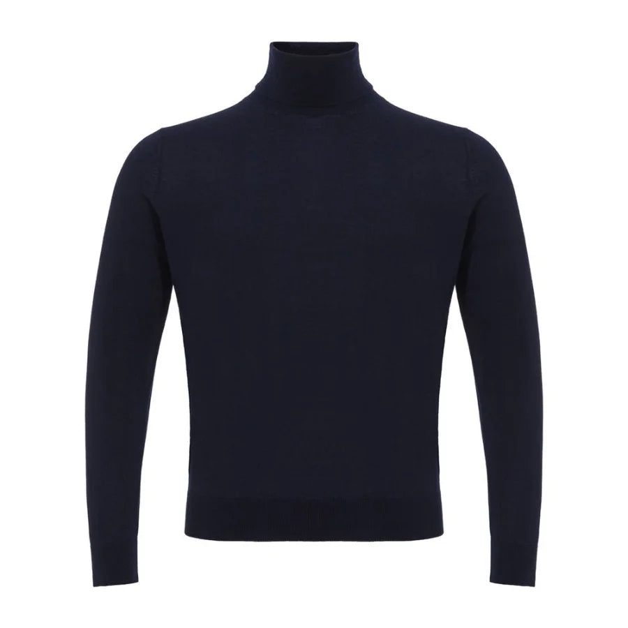 Colombo Blue Cashmere Turtleneck
